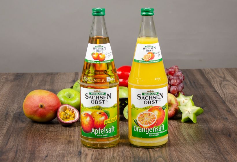 Kulinair Orangensaft und Apfelsaft