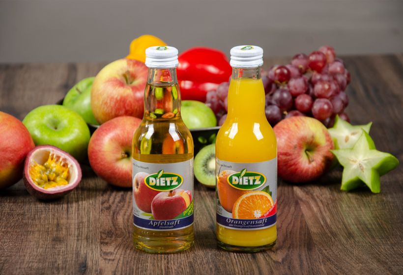 Kulinair Orangensaft und Apfelsaft